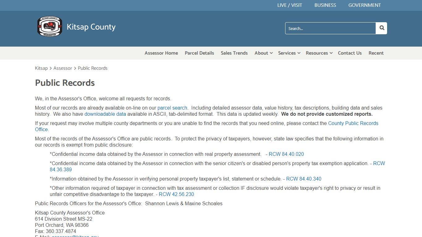 Public Records - Kitsap County Home